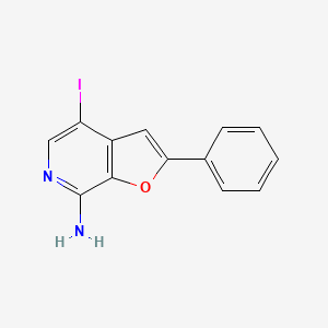 molecular formula C13H9IN2O B8602272 4-Iodo-2-phenylfuro[2,3-c]pyridin-7-amine 