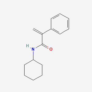 molecular formula C15H19NO B8602273 N-Cyclohexyl-2-phenyl-prop-2-enamide CAS No. 7473-00-9