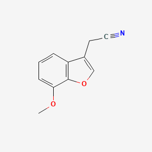molecular formula C11H9NO2 B8602291 (7-Methoxy-1-benzofuran-3-yl)acetonitrile 