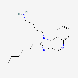 molecular formula C20H28N4 B8602313 4-(2-hexyl-1H-imidazo[4,5-c]quinolin-1-yl)butan-1-amine CAS No. 642473-76-5