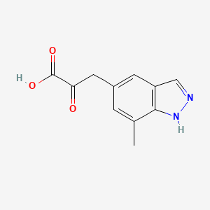 molecular formula C11H10N2O3 B8602332 3-(7-methyl-1H-indazol-5-yl)-2-oxopropanoic acid 