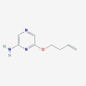 molecular formula C8H11N3O B8602338 6-(3-Butenyloxy)-2-pyrazinamine 