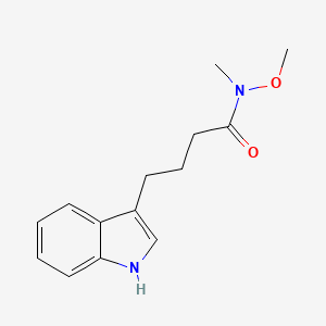 molecular formula C14H18N2O2 B8602345 N-Methyl-N-Methoxy-4-(3-indolyl)butyramide 
