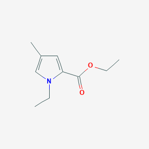 molecular formula C10H15NO2 B8602373 ethyl 1-ethyl-4-methyl-1H-pyrrole-2-carboxylate 