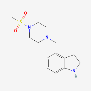 4-[(4-methylsulfonylpiperazin-1-yl)methyl]-2,3-dihydro-1H-indole