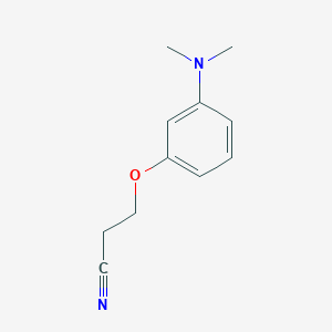 molecular formula C11H14N2O B8602447 3-(m-Dimethylaminophenoxy)propionitrile 