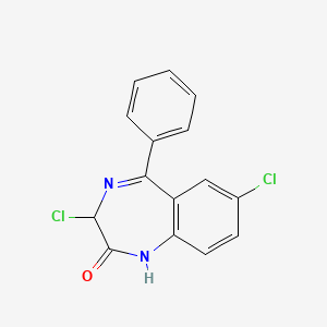 molecular formula C15H10Cl2N2O B8602463 3,7-Dichloro-5-phenyl-1,3-dihydro-2H-1,4-benzodiazepin-2-one CAS No. 5358-44-1