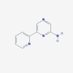 molecular formula C9H8N4 B8602475 6-Pyridin-2-ylpyrazin-2-amine 