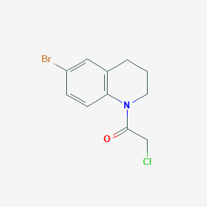 molecular formula C11H11BrClNO B8602482 1-(6-bromo-3,4-dihydroquinolin-1(2H)-yl)-2-chloroethanone 