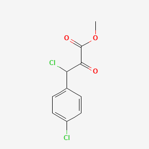 molecular formula C10H8Cl2O3 B8602502 3-Chloro-3-(4-chloro-phenyl)-2-oxo-propionic acid methyl ester 