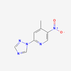 molecular formula C8H7N5O2 B8602507 4-Methyl-5-nitro-2-(1,2,4-triazol-1-yl)pyridine CAS No. 177735-63-6