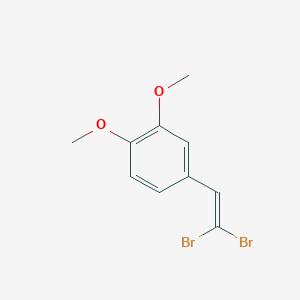 molecular formula C10H10Br2O2 B8602511 1,1-Dibromo-2-(3,4-dimethoxyphenyl)ethene 