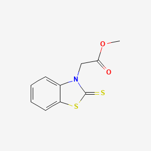 molecular formula C10H9NO2S2 B8602533 Methyl (2-sulfanylidene-1,3-benzothiazol-3(2H)-yl)acetate CAS No. 81342-07-6