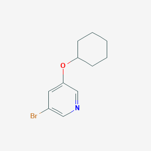 molecular formula C11H14BrNO B8602552 3-Bromo-5-cyclohexyloxypyridine 