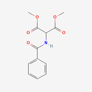 molecular formula C12H13NO5 B8602605 2-Benzoylaminomalonic acid, dimethyl ester 