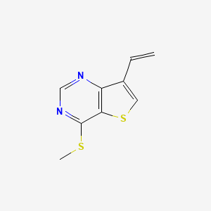 molecular formula C9H8N2S2 B8602615 4-(Methylthio)-7-vinylthieno[3,2-d]pyrimidine 