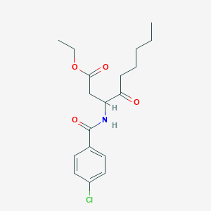 molecular formula C18H24ClNO4 B8602627 Ethyl 3-(4-chlorobenzamido)-4-oxononanoate CAS No. 89006-88-2