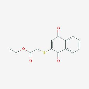 molecular formula C14H12O4S B8602629 Ethyl [(1,4-dioxo-1,4-dihydronaphthalen-2-yl)sulfanyl]acetate CAS No. 113313-18-1