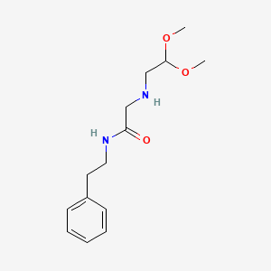 molecular formula C14H22N2O3 B8602631 Acetamide, 2-[(2,2-dimethoxyethyl)amino]-N-(2-phenylethyl)- CAS No. 90142-14-6