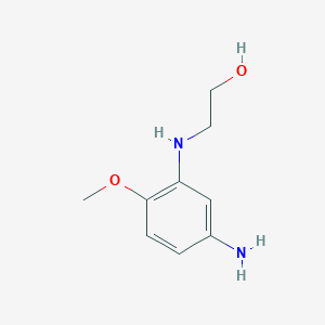 molecular formula C9H14N2O2 B8602663 2-[(5-Amino-2-methoxyphenyl)amino]ethanol 