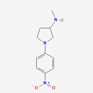 molecular formula C11H15N3O2 B8602686 N-methyl-1-(4-nitrophenyl)pyrrolidin-3-amine 