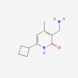 molecular formula C11H16N2O B8602695 3-(aminomethyl)-6-cyclobutyl-4-methyl-2(1H)-pyridinone 