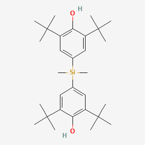 molecular formula C30H48O2Si B8602714 Phenol, 4,4'-(dimethylsilylene)bis[2,6-bis(1,1-dimethylethyl)- CAS No. 120978-73-6
