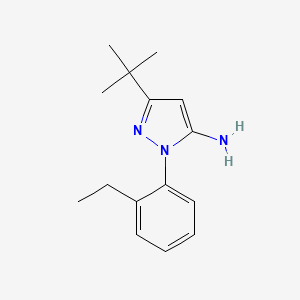molecular formula C15H21N3 B8602736 5-tert-butyl-2-(2-ethyl-phenyl)-2H-pyrazol-3-ylamine 