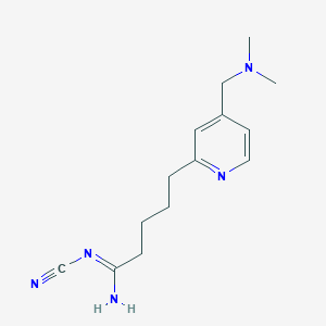 molecular formula C14H21N5 B8602760 (1Z)-N'-Cyano-5-{4-[(dimethylamino)methyl]pyridin-2-yl}pentanimidamide CAS No. 88712-39-4