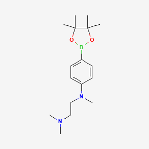 molecular formula C17H29BN2O2 B8602761 N1,N1,N2-Trimethyl-N2-(4-(4,4,5,5-tetramethyl-1,3,2-dioxaborolan-2-yl)phenyl)ethane-1,2-diamine CAS No. 1247000-99-2