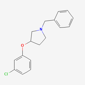molecular formula C17H18ClNO B8602779 1-Benzyl-3-(3-chlorophenoxy)pyrrolidine CAS No. 95575-73-8