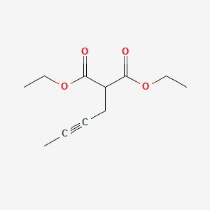 molecular formula C11H16O4 B8602807 2-(2-Butynyl)malonic acid diethyl ester 
