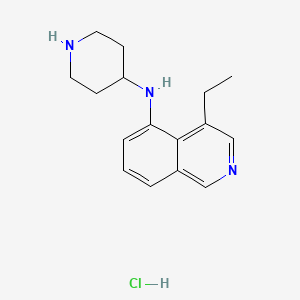 molecular formula C16H22ClN3 B8602819 4-(4-Ethyl-5-isoquinolyl)aminopiperidine hydrochloride CAS No. 651307-99-2