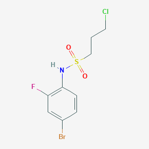 B8602823 N-(4-bromo-2-fluorophenyl)-3-chloropropane-1-sulfonamide CAS No. 749929-65-5