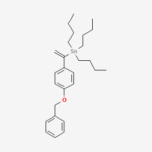 molecular formula C27H40OSn B8602842 {1-[4-(Benzyloxy)phenyl]ethenyl}(tributyl)stannane CAS No. 821798-77-0