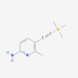 molecular formula C11H16N2Si B8602885 6-Methyl-5-trimethylsilanylethynyl-pyridin-2-ylamine 