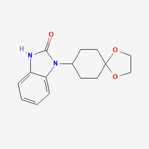 molecular formula C15H18N2O3 B8602909 1-(1,4-dioxaspiro[4.5]decan-8-yl)-1H-benzo[d]imidazol-2(3H)-one 