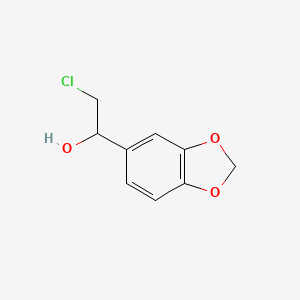 molecular formula C9H9ClO3 B8603032 1-(3,4-Methylenedioxyphenyl)-2-chloroethanol 