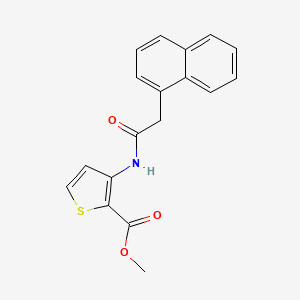 molecular formula C18H15NO3S B8603060 Methyl 3-(2-(naphthalen-1-yl)acetamido)thiophene-2-carboxylate 
