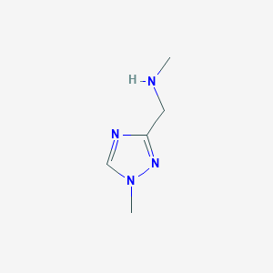 molecular formula C5H10N4 B8603064 N,1-dimethyl-1H-1,2,4-Triazole-3-methanamine CAS No. 215871-45-7