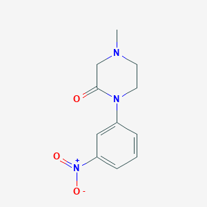 molecular formula C11H13N3O3 B8603086 4-Methyl-1-(3-nitrophenyl)piperazin-2-one 
