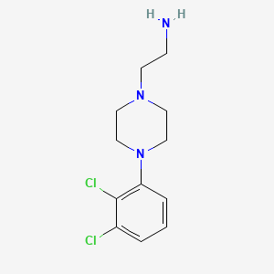 molecular formula C12H17Cl2N3 B8603098 4-(2,3-Dichlorophenyl)-1-piperazineethaneamine 