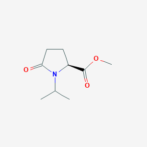 molecular formula C9H15NO3 B8603201 Methyl 1-(1-methylethyl)-5-oxo-prolinate 
