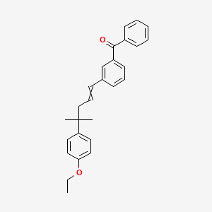 molecular formula C27H28O2 B8603244 {3-[4-(4-Ethoxyphenyl)-4-methylpent-1-en-1-yl]phenyl}(phenyl)methanone CAS No. 89765-38-8