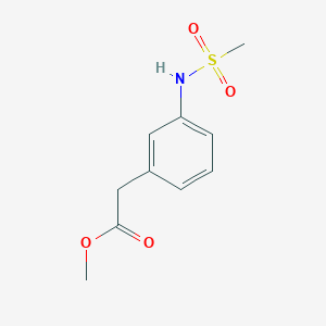 molecular formula C10H13NO4S B8603313 Methyl 3-(methanesulfonylamino)phenylacetate 