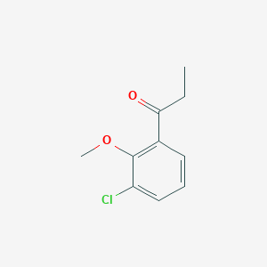molecular formula C10H11ClO2 B8603327 1-(3-Chloro-2-methoxy-phenyl)-propan-1-one 