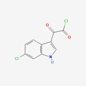 molecular formula C10H5Cl2NO2 B8603331 2-(6-chloro-1H-indol-3-yl)-2-oxoacetyl chloride 