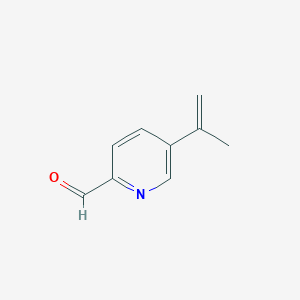 molecular formula C9H9NO B8603333 5-(Prop-1-EN-2-YL)pyridine-2-carbaldehyde 