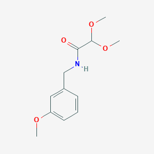 molecular formula C12H17NO4 B8603363 2,2-Dimethoxy-N-[(3-methoxyphenyl)methyl]acetamide CAS No. 62373-68-6