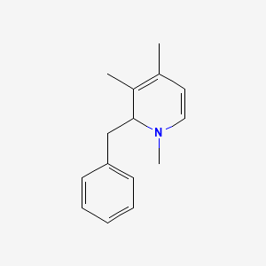 molecular formula C15H19N B8603377 2-Benzyl-1,3,4-trimethyl-1,2-dihydropyridine CAS No. 92651-50-8